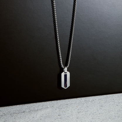 Collana Uomo Morellato Terra SBKA02 in Acciaio Silver con Pendente in Pietra Occhio di Tigre Blu 50+5 cm - Arena Gioielli