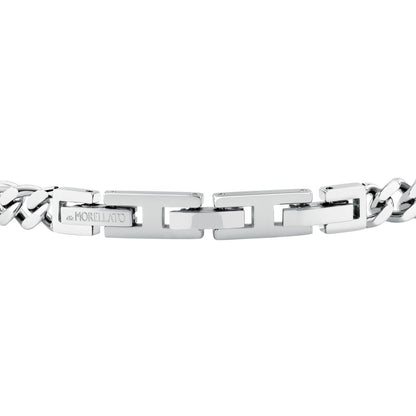 Bracciale Uomo Morellato Terra SBKA04 in Acciaio con Maglia Chain e Pietra Occhio di Tigre Marrone - Arena Gioielli