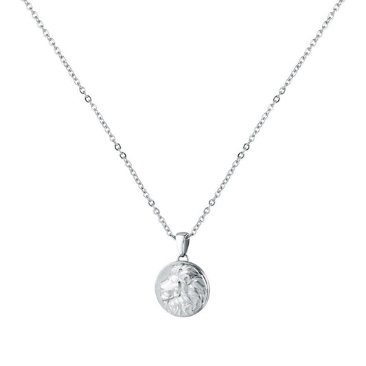 Collana Uomo Morellato Amuleti SBKA10 in Acciaio Silver con Pendente Simbolo Leone 50+5 cm - Arena Gioielli - Morellato