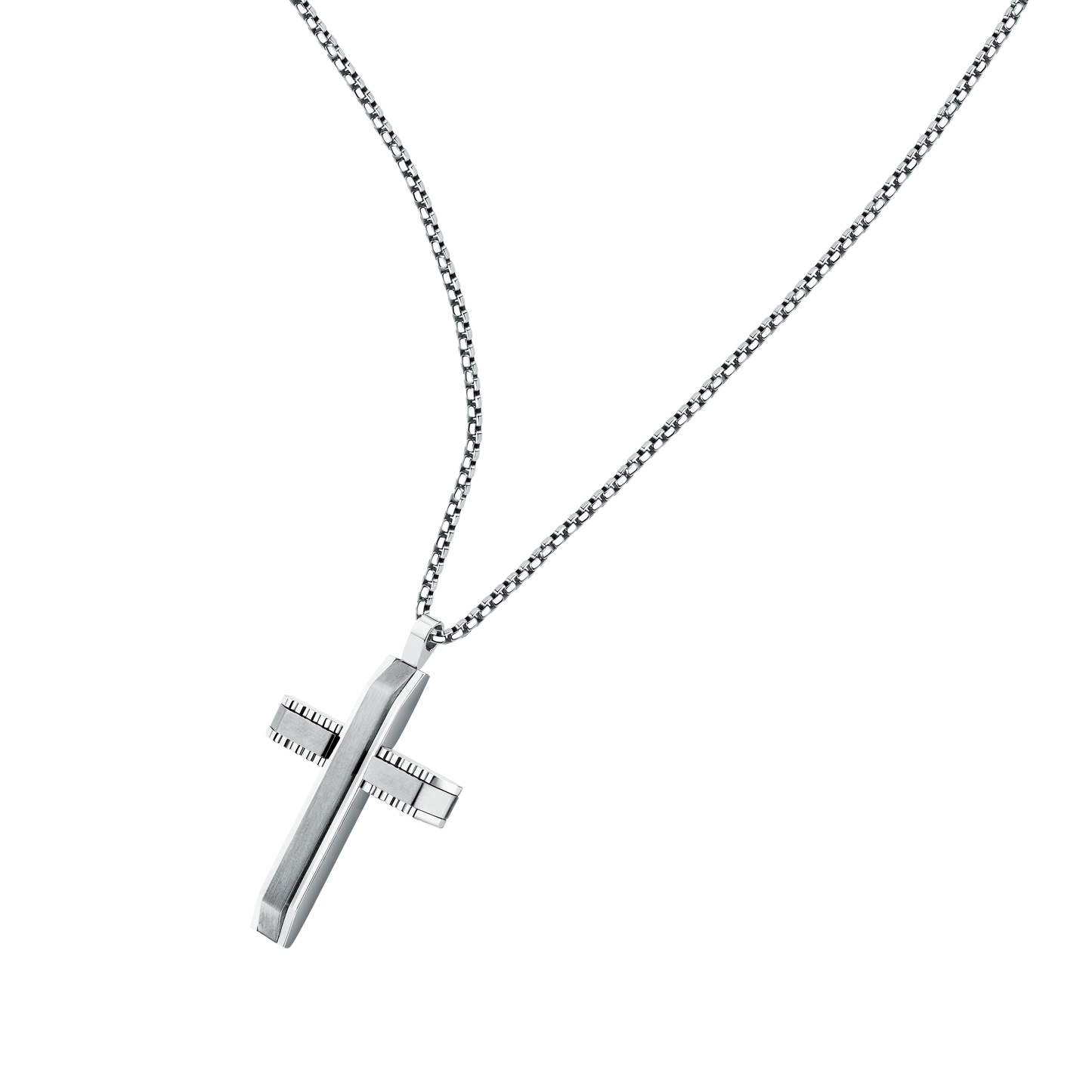 Collana Uomo Sector Spirit con Pendente Croce in Acciaio Silver SZQ32 - Sector