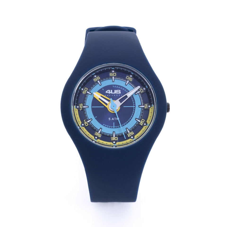 Orologio Uomo 4US Cesare Paciotti T4RB479 Solo Tempo Blu in Silicone e Acciaio - Arena Gioielli