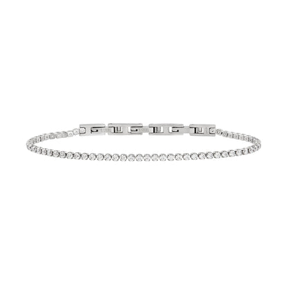 Bracciale Unisex Breil Tribe Tennis TJ3595 in Acciaio Silver con Zirconi Bianchi 18-20,5 cm