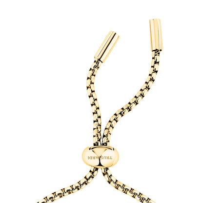 Bracciale Donna Trussardi T-Design in Acciaio Dorato con Cristalli Bianchi TJAXA47 - Arena Gioielli