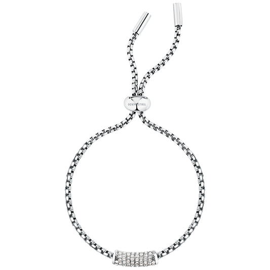 Bracciale Donna Trussardi T-Design in Acciaio Silver con Cristalli Bianchi TJAXA48 - Arena Gioielli - Trussardi