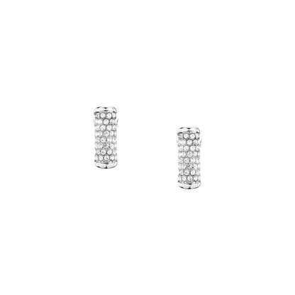 Orecchini Donna Trussardi T-Design in Acciaio Silver con Cristalli Bianchi TJAXA50 - Arena Gioielli