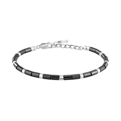 Bracciale Uomo Trussardi T-Ceramic in Acciaio e Ceramica Nera TJAXE06 - Arena Gioielli