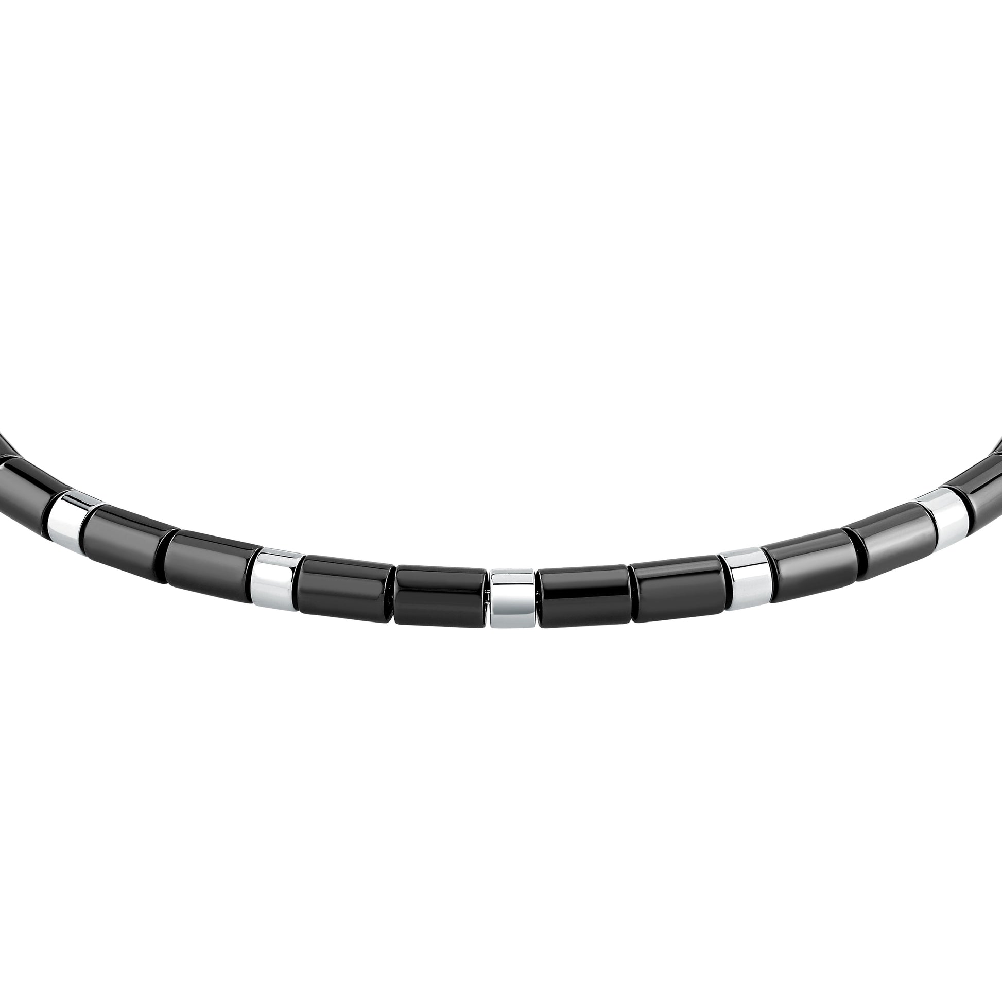 Bracciale Uomo Trussardi T-Ceramic in Acciaio e Ceramica Nera TJAXE06 - Arena Gioielli