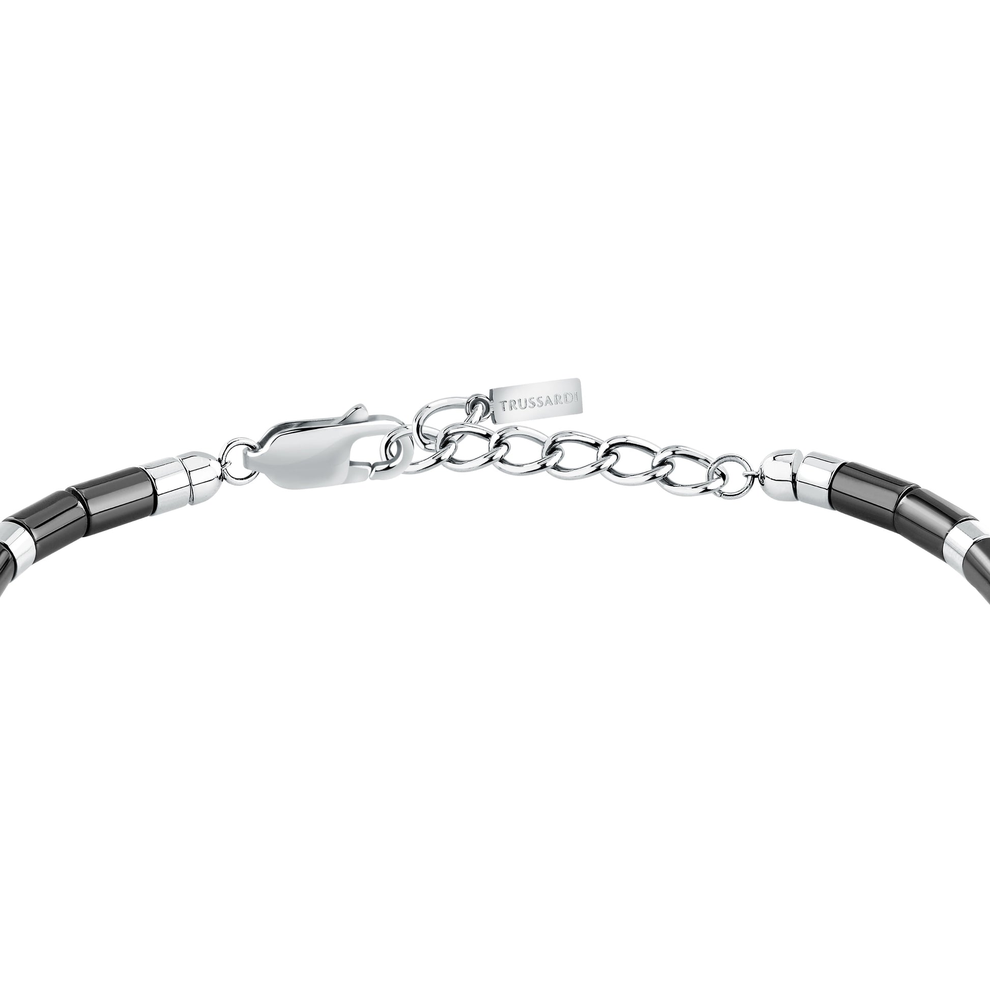 Bracciale Uomo Trussardi T-Ceramic in Acciaio e Ceramica Nera TJAXE06 - Arena Gioielli