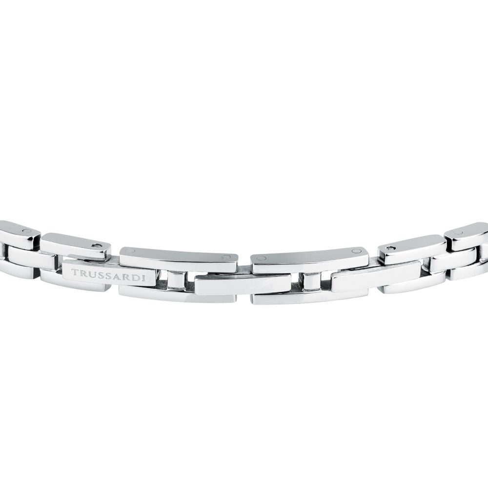 Bracciale Uomo Trussardi T-Steel Acciaio Placca ID Argento TJAXV15 - Trussardi