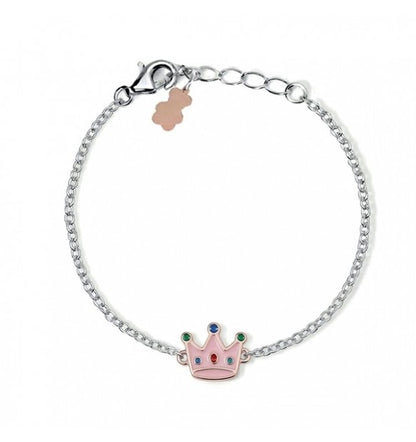 Bracciale Bambina Nanan NAN0683 – Corona Principessa Smalto Rosa - Arena Gioielli