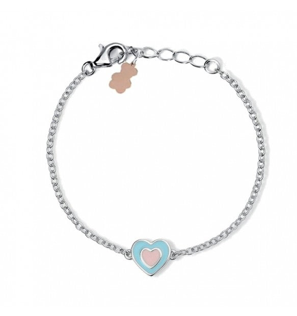 Bracciale Bambina Nanan NAN0676 – Cuore Smalto Rosa Azzurro - Arena Gioielli