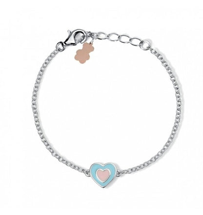 Bracciale Bambina Nanan NAN0676 – Cuore Smalto Rosa Azzurro - Arena Gioielli