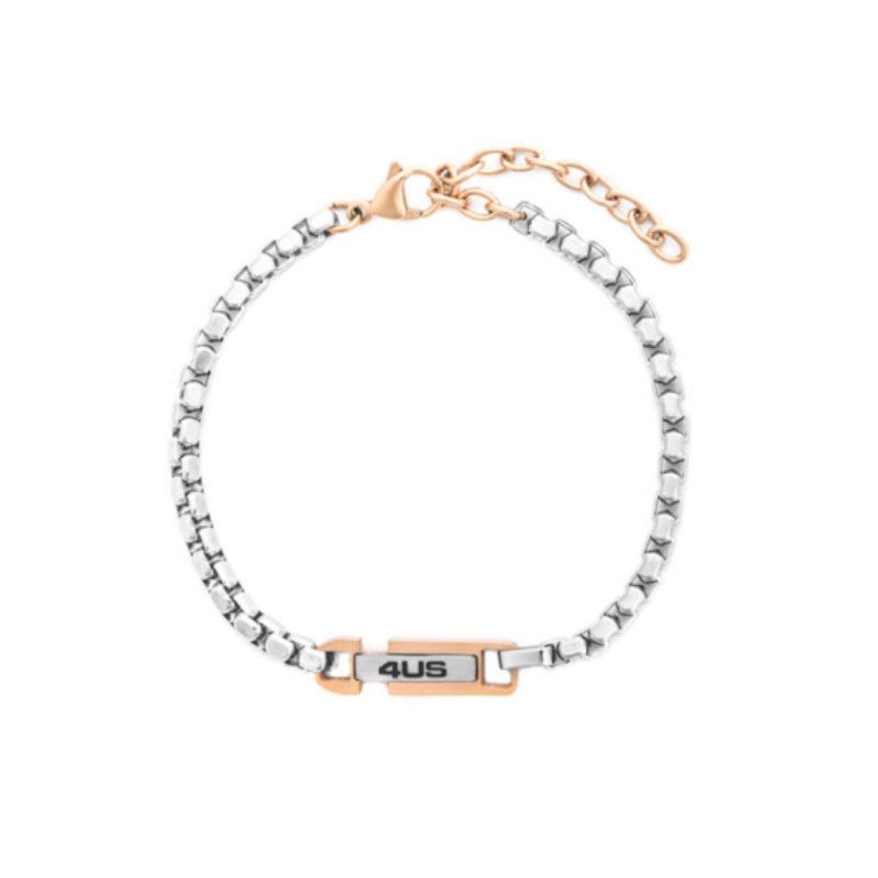 Bracciale Uomo Cesare Paciotti 4US Bicolore Oro Rosa 4UBR8524 - Arena Gioielli  - cesare paciotti
