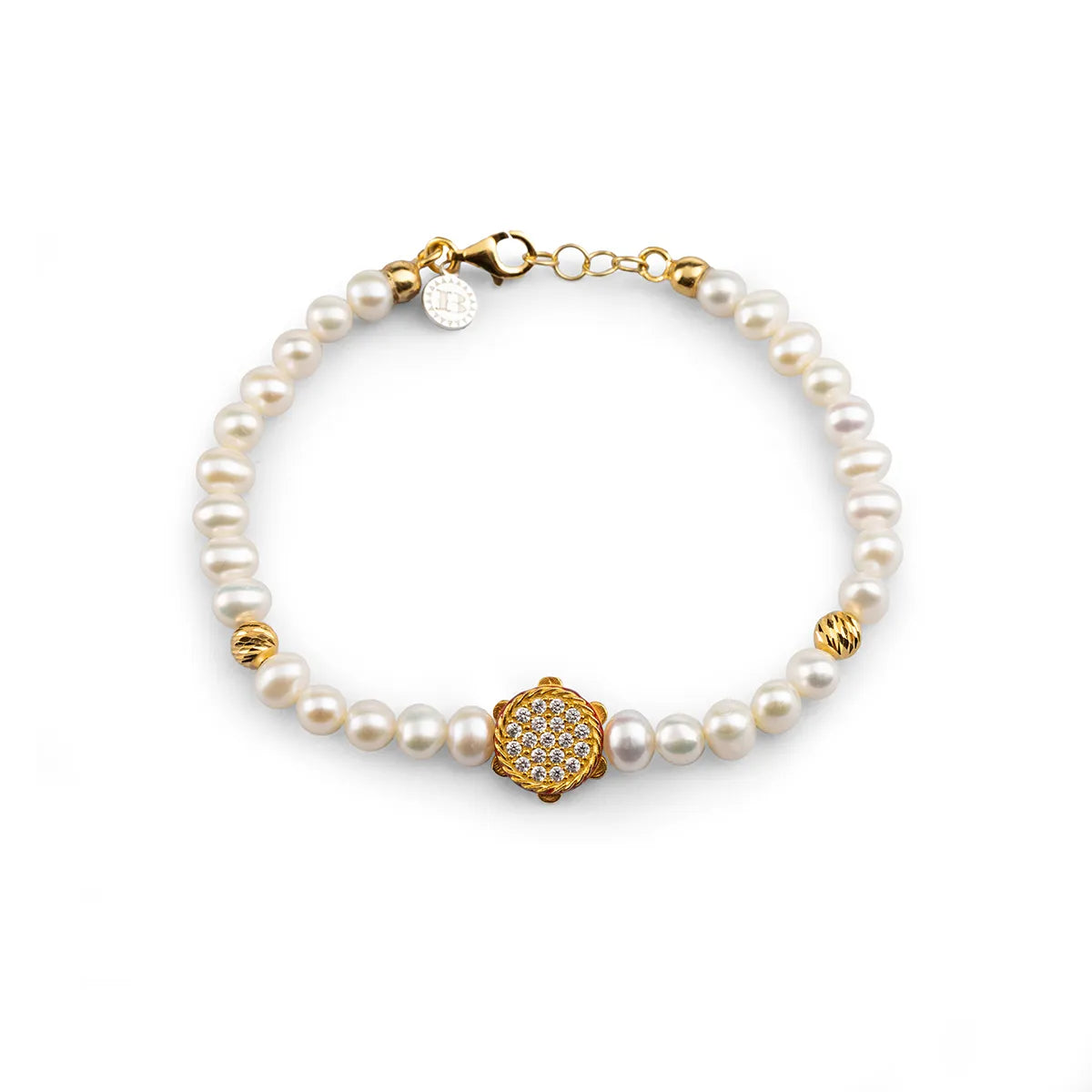 Bracciale donna in argento Isola Bella Perla Tamburello Lapilli 20001403 - Arena Gioielli 