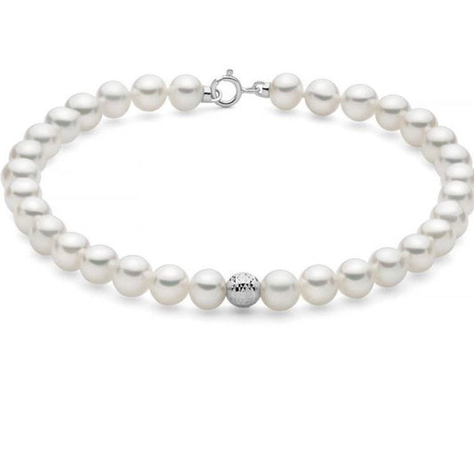 Bracciale Donna Miluna in Perle Vere e Oro Bianco 18kt – PBR3776 - Arena Gioielli 