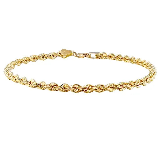 Bracciale corda uomo in oro