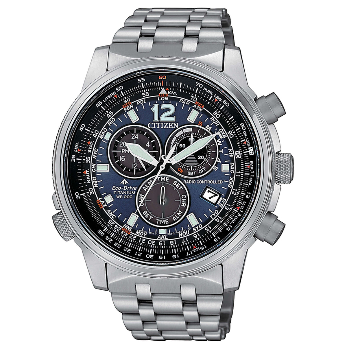 Orologio Uomo Citizen Crono Pilot Super Titanio CB5850-80L - Arena Gioielli