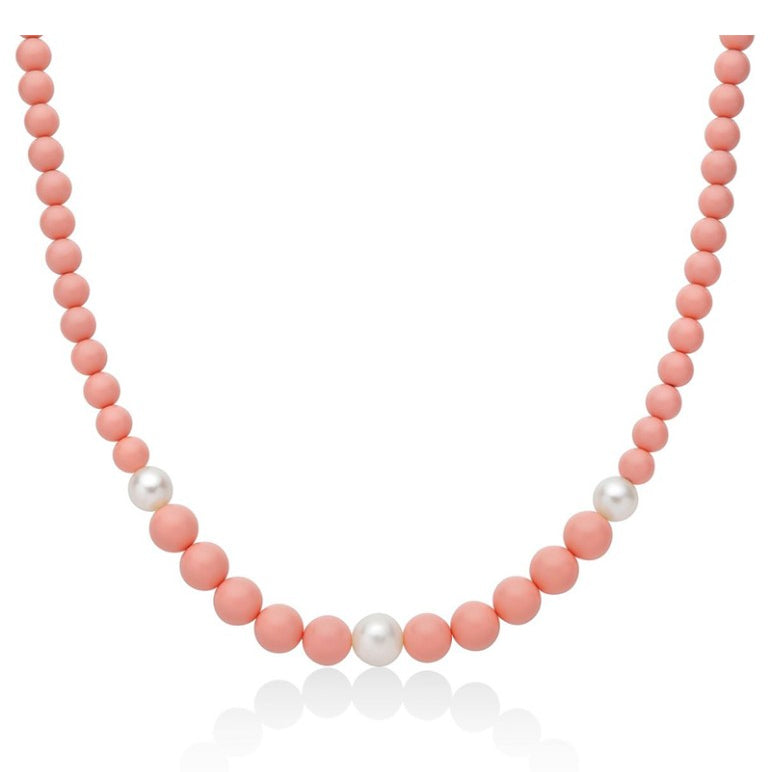 Collana Donna Miluna Terra e Mare Perle e Corallo Rosa pcl6693 - Miluna