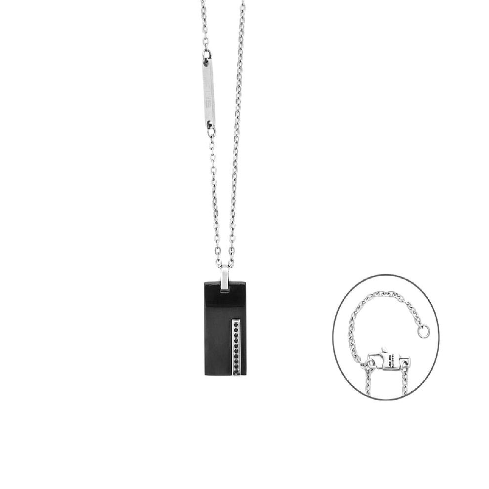 Collana Uomo Cesare Paciotti 4US Piastrina Acciaio Nero 4UCL8459 - cesare paciotti