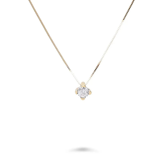 Collana punto luce oro giallo 18 carati 0,03 ct MP74-27D03G
