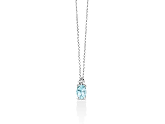 Collana donna Miluna acquamarina CLD4873