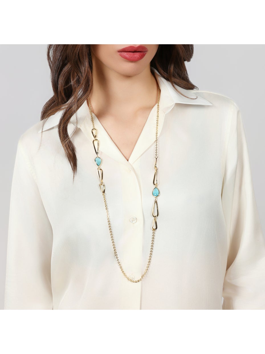 Collana Donna Unoaerre Joya Cristallo Azzurro Goccia - Unoaerre