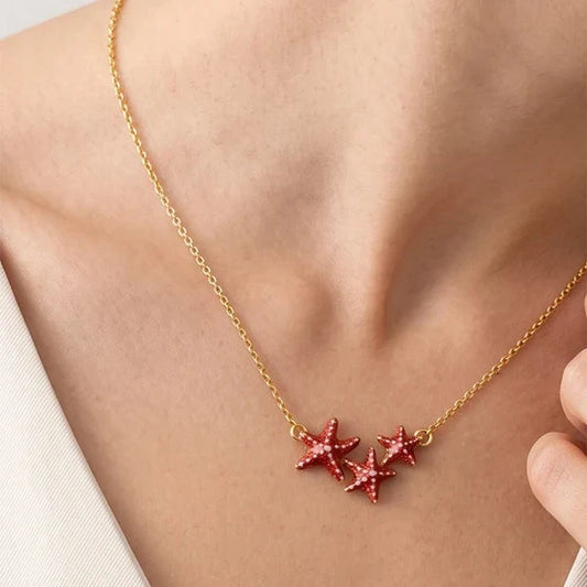 Collana Donna Isola Bella Stelle Marine 60000130 Placcata Oro 18kt e Smalti - Arena Gioielli - Isola bella