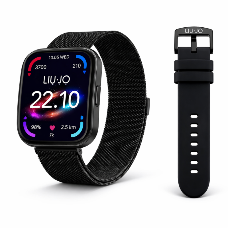 Smartwatch Uomo Liu Jo Curved Black con Doppio Cinturino – SWLJ219 — Uomo - Arena Gioielli 