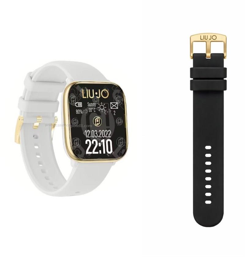Smartwatch Donna Liu Jo Curved Gold Bianco con Doppio Cinturino – SWLJ211 — Donna - Arena Gioielli  - Liu Jo