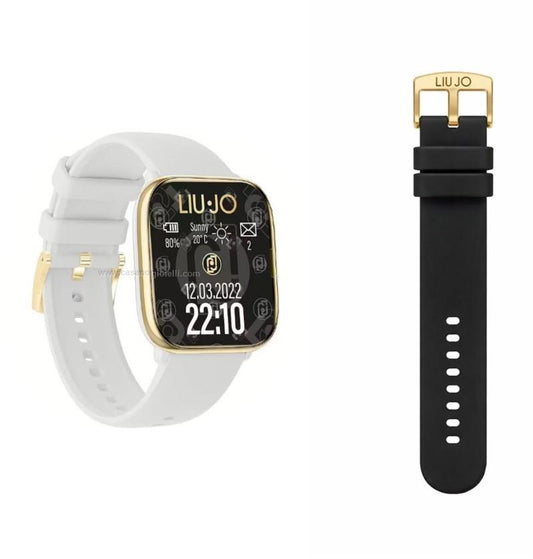 Smartwatch Donna Liu Jo Curved Gold Bianco con Doppio Cinturino – SWLJ211 — Donna - Arena Gioielli  - Liu Jo