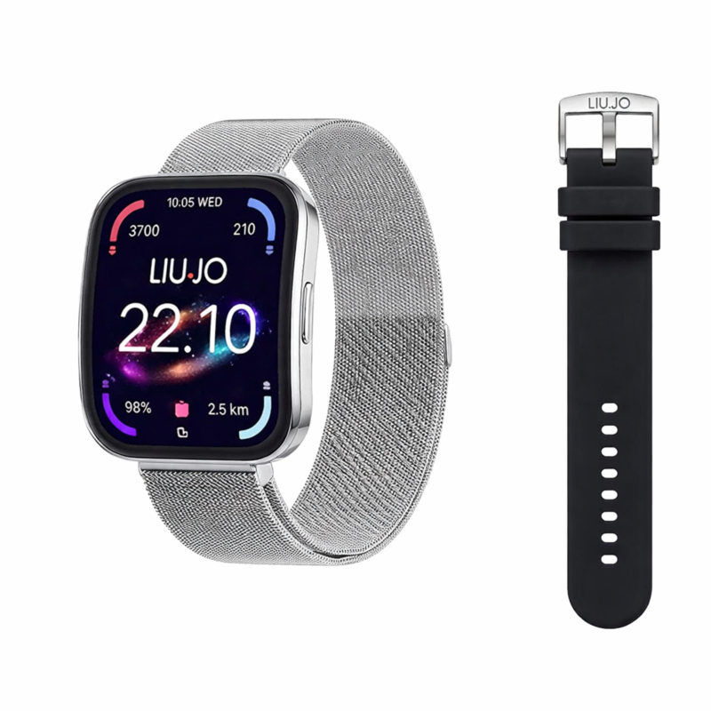 Smartwatch Unisex Liu Jo Curve Silver con Doppio Cinturino – SWLJ217 — Unisex - Arena Gioielli  - Liu Jo