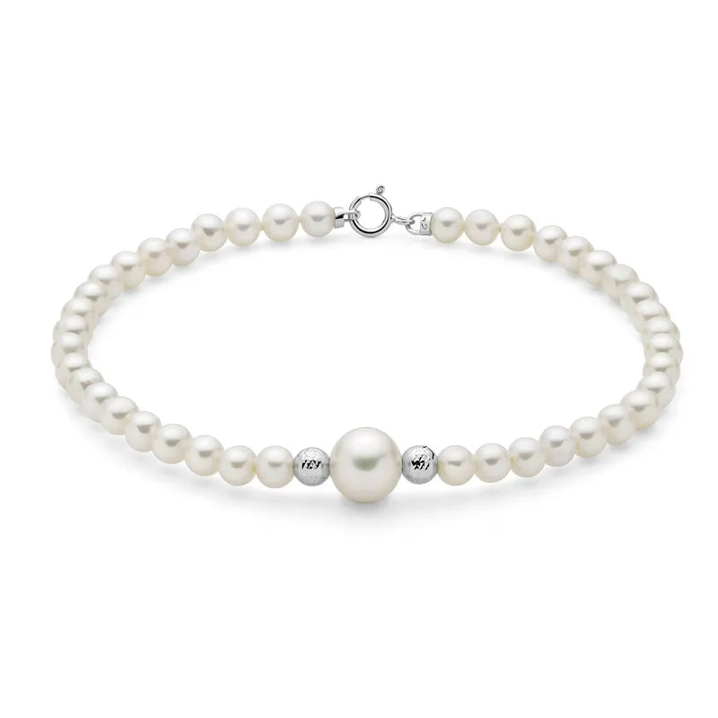 Bracciale donna Miluna in oro e perle PBR3714