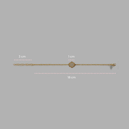 Bracciale Donna Isola Bella Rolò Tamburello 60000158 in Acciaio Placcato Oro e Smalti - Arena Gioielli