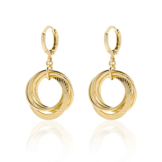 Orecchini donna cerchio in bronzo dorato Unoaerre 004EXO0071000 2340 - Arena Gioielli 