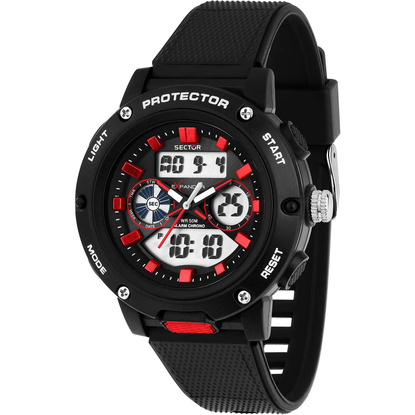 Orologio digitale uomo silicone Sector Ex-45 Nero R3251293002 - Arena Gioielli 