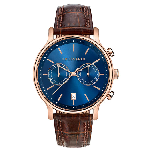 Orologio Uomo Trussardi T-Inedito in Oro Rosa e Pelle Marrone – R2451174001 - Arena Gioielli  - Trussardi