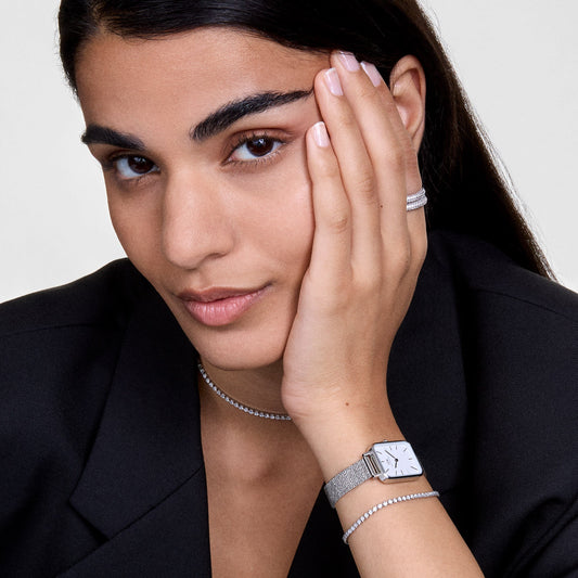 Orologio Donna Daniel Wellington Quadro Pressed Sterling White – DW00100438 - Arena Gioielli  - Daniel Wellington