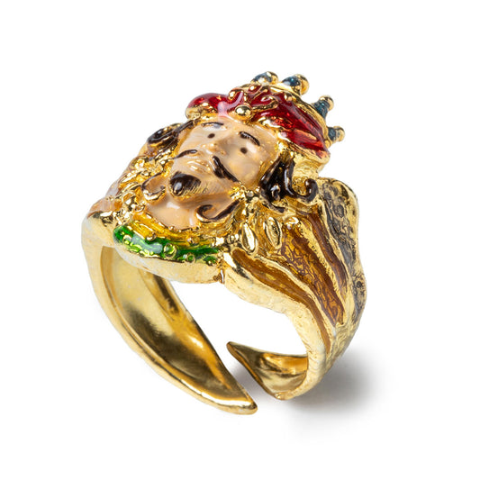 Anello in argento Dorato Mori Re Isola Bella - Arena Gioielli - Arena Gioielli 