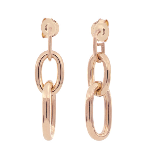 Orecchini pendenti in bronzo gold rose Unoaerre - Arena Gioielli
