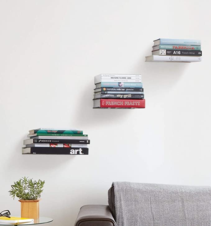 Umbra Conceal Libreria sospesa argento, set di 2 - Arena Gioielli 