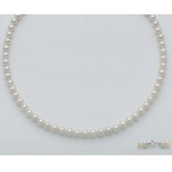 Collana in oro e perle 6/6,5 mm - Arena Gioielli