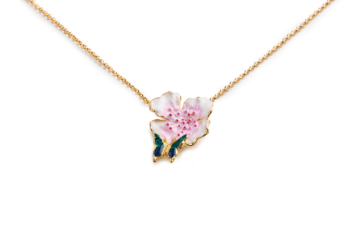 Collana donna Farfalla Fiore di Pesco Isola Bella 20001166 - Arena Gioielli 