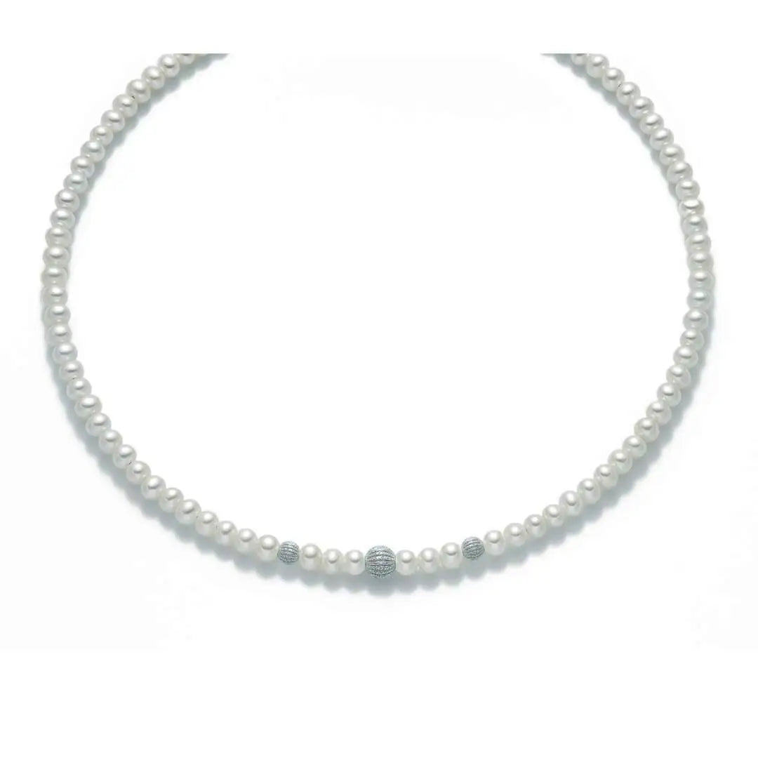 Collana in oro e perle boule e fantasia 5/5,5 mm - Arena Gioielli